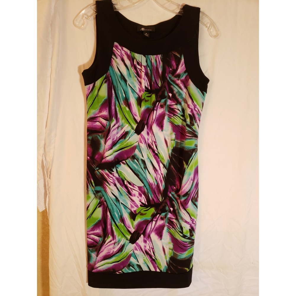 Women's AB Studio Sleeveless Multicolor Dress Size M